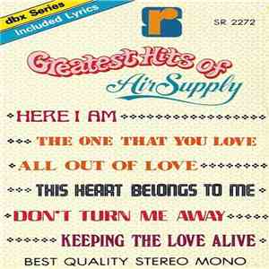 Air Supply - Greatest Hits Of Air Supply download mp3 flac