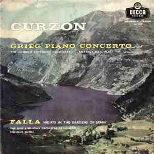 Curzon, Grieg, The London Symphony Orchestra, Anatole Fistoulari, Falla, The New Symphony Orchestra Of London, Enrique Jorda - Piano Concerto / Nights In The Gardens Of Spain download mp3 flac