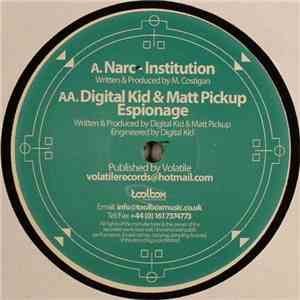 Narc  / Digital Kid & Matt Pickup - Institution / Espionage download free